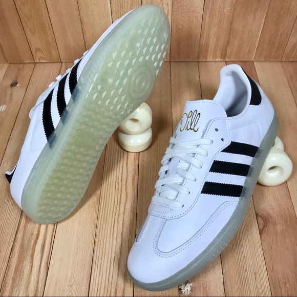 Adidas Samba X Jason Dill White Black Skate Shoes - Picture 1 of 5